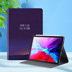 Coque Portefeuille Livre Cuir Etui Clapet L09 pour Apple iPad Pro 11 (2021) Violet