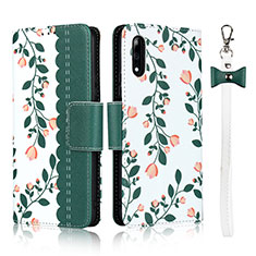 Coque Portefeuille Livre Cuir Etui Clapet L09 pour Huawei Honor 9X Vert