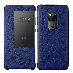 Coque Portefeuille Livre Cuir Etui Clapet L09 pour Huawei Mate 20 Bleu