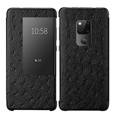 Coque Portefeuille Livre Cuir Etui Clapet L09 pour Huawei Mate 20 Noir