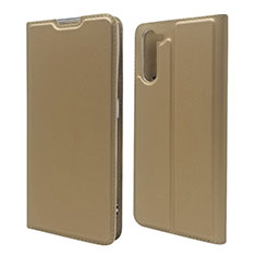 Coque Portefeuille Livre Cuir Etui Clapet L09 pour Oppo Reno3 A Or