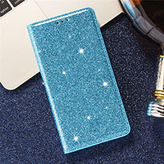 Coque Portefeuille Livre Cuir Etui Clapet L09 pour Samsung Galaxy S20 Plus Bleu Ciel