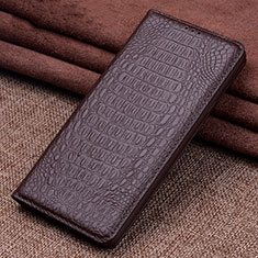 Coque Portefeuille Livre Cuir Etui Clapet L09 pour Xiaomi Mi 10 Marron