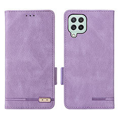 Coque Portefeuille Livre Cuir Etui Clapet L09Z pour Samsung Galaxy A22 4G Violet