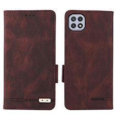 Coque Portefeuille Livre Cuir Etui Clapet L09Z pour Samsung Galaxy A22 5G Marron