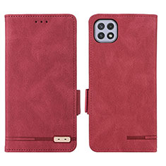 Coque Portefeuille Livre Cuir Etui Clapet L09Z pour Samsung Galaxy A22s 5G Rouge