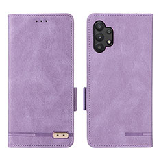 Coque Portefeuille Livre Cuir Etui Clapet L09Z pour Samsung Galaxy A32 4G Violet