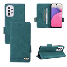 Coque Portefeuille Livre Cuir Etui Clapet L09Z pour Samsung Galaxy A33 5G Vert