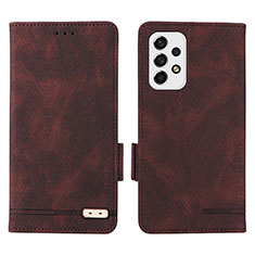 Coque Portefeuille Livre Cuir Etui Clapet L09Z pour Samsung Galaxy A53 5G Marron