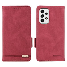 Coque Portefeuille Livre Cuir Etui Clapet L09Z pour Samsung Galaxy A53 5G Rouge