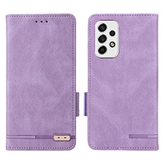 Coque Portefeuille Livre Cuir Etui Clapet L09Z pour Samsung Galaxy A53 5G Violet