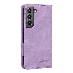 Coque Portefeuille Livre Cuir Etui Clapet L09Z pour Samsung Galaxy S21 FE 5G Violet