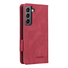 Coque Portefeuille Livre Cuir Etui Clapet L09Z pour Samsung Galaxy S21 Plus 5G Rouge