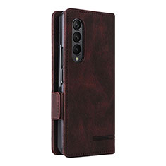 Coque Portefeuille Livre Cuir Etui Clapet L09Z pour Samsung Galaxy Z Fold4 5G Marron