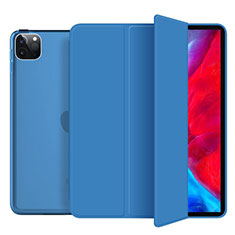 Coque Portefeuille Livre Cuir Etui Clapet L10 pour Apple iPad Pro 11 (2021) Bleu