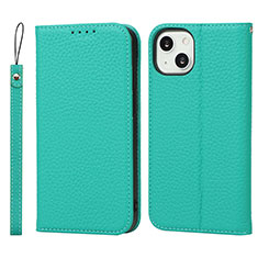 Coque Portefeuille Livre Cuir Etui Clapet L10 pour Apple iPhone 13 Vert