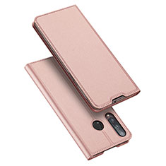 Coque Portefeuille Livre Cuir Etui Clapet L10 pour Huawei P40 Lite E Or Rose