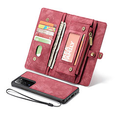 Coque Portefeuille Livre Cuir Etui Clapet L10 pour Samsung Galaxy Note 20 Ultra 5G Rouge