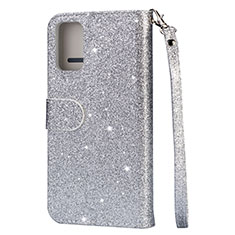 Coque Portefeuille Livre Cuir Etui Clapet L10 pour Samsung Galaxy S20 Plus 5G Argent