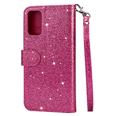 Coque Portefeuille Livre Cuir Etui Clapet L10 pour Samsung Galaxy S20 Plus Rose Rouge