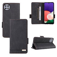 Coque Portefeuille Livre Cuir Etui Clapet L10Z pour Samsung Galaxy F42 5G Noir