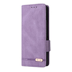 Coque Portefeuille Livre Cuir Etui Clapet L10Z pour Samsung Galaxy Z Fold3 5G Violet