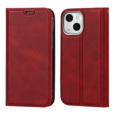 Coque Portefeuille Livre Cuir Etui Clapet L11 pour Apple iPhone 13 Mini Rouge