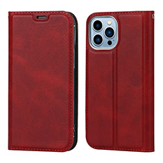 Coque Portefeuille Livre Cuir Etui Clapet L11 pour Apple iPhone 14 Pro Rouge