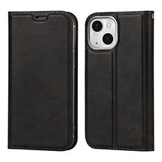 Coque Portefeuille Livre Cuir Etui Clapet L11 pour Apple iPhone 15 Noir