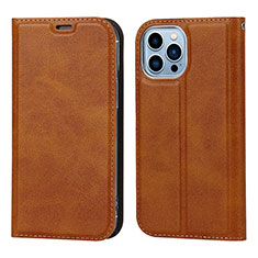 Coque Portefeuille Livre Cuir Etui Clapet L11 pour Apple iPhone 15 Pro Marron