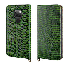 Coque Portefeuille Livre Cuir Etui Clapet L11 pour Huawei Mate 20 Vert