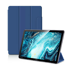 Coque Portefeuille Livre Cuir Etui Clapet L11 pour Huawei MediaPad M6 10.8 Bleu