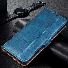 Coque Portefeuille Livre Cuir Etui Clapet L11 pour Huawei P40 Lite E Bleu