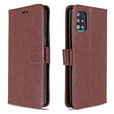 Coque Portefeuille Livre Cuir Etui Clapet L11 pour Samsung Galaxy A51 5G Marron