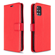 Coque Portefeuille Livre Cuir Etui Clapet L11 pour Samsung Galaxy A51 5G Rouge