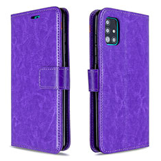 Coque Portefeuille Livre Cuir Etui Clapet L11 pour Samsung Galaxy A51 5G Violet