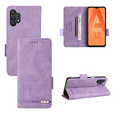 Coque Portefeuille Livre Cuir Etui Clapet L11Z pour Samsung Galaxy A32 4G Violet