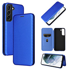 Coque Portefeuille Livre Cuir Etui Clapet L11Z pour Samsung Galaxy S21 FE 5G Bleu