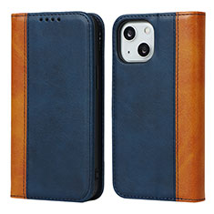 Coque Portefeuille Livre Cuir Etui Clapet L12 pour Apple iPhone 15 Bleu