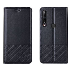 Coque Portefeuille Livre Cuir Etui Clapet L12 pour Huawei P40 Lite E Noir