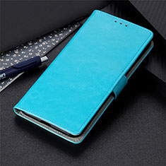 Coque Portefeuille Livre Cuir Etui Clapet L12 pour Motorola Moto Edge Bleu Ciel