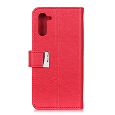 Coque Portefeuille Livre Cuir Etui Clapet L12 pour Realme 6 Pro Rouge