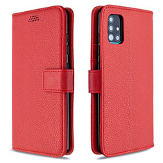 Coque Portefeuille Livre Cuir Etui Clapet L12 pour Samsung Galaxy A51 5G Rouge