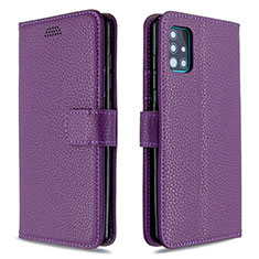 Coque Portefeuille Livre Cuir Etui Clapet L12 pour Samsung Galaxy A51 5G Violet