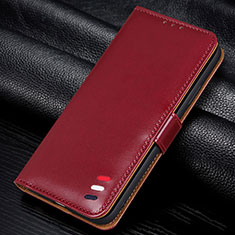 Coque Portefeuille Livre Cuir Etui Clapet L12 pour Samsung Galaxy M31 Prime Edition Vin Rouge