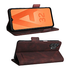 Coque Portefeuille Livre Cuir Etui Clapet L12Z pour Samsung Galaxy A32 5G Marron