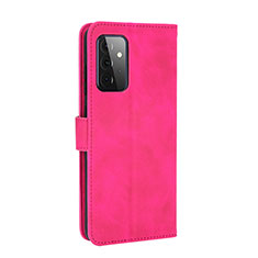 Coque Portefeuille Livre Cuir Etui Clapet L12Z pour Samsung Galaxy A72 5G Rose Rouge