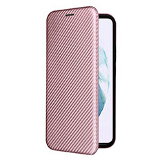 Coque Portefeuille Livre Cuir Etui Clapet L12Z pour Samsung Galaxy S21 FE 5G Or Rose