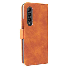 Coque Portefeuille Livre Cuir Etui Clapet L12Z pour Samsung Galaxy Z Fold3 5G Marron