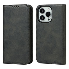 Coque Portefeuille Livre Cuir Etui Clapet L14 pour Apple iPhone 15 Pro Max Noir